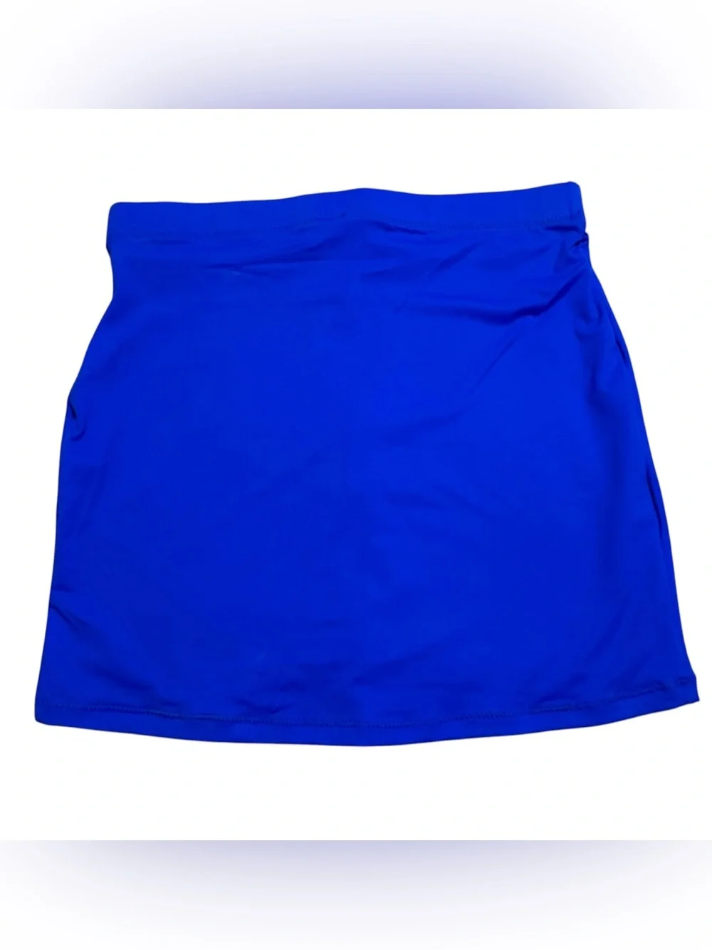 SKIMS Womem’s NEW Sporty Zip Swim Mini Skirt Cobalt Blue Sz.M -As Is- Beach